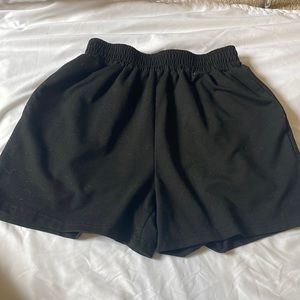 Black sweatshorts